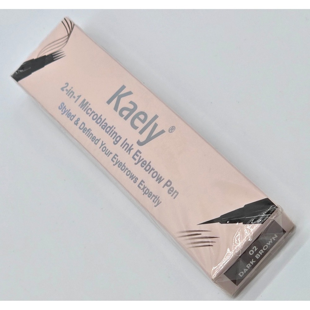 Kaely 2 in 1 Microblading Ink Eyebrow Pen 02 Dark Brown Waterproof New